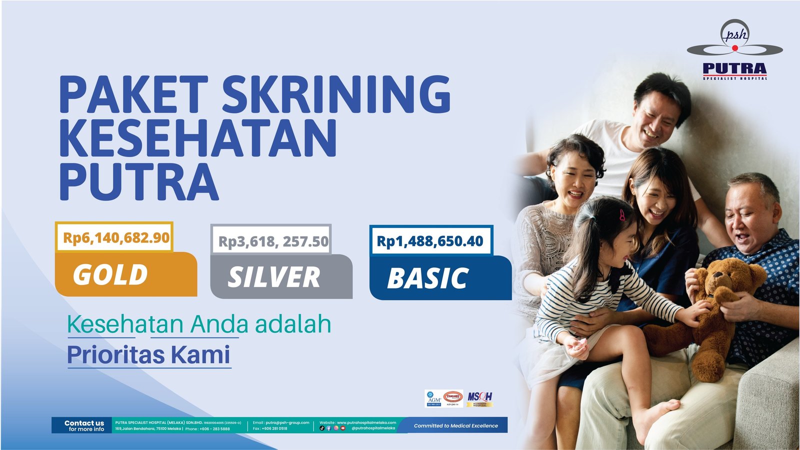 Paket Skrining Kesehatan Putra — GOLD, SILVER, BASIC